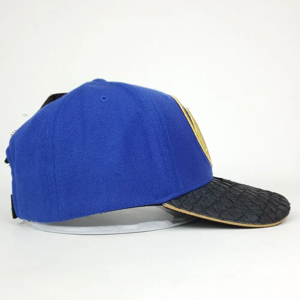Golden State Warriors Mitchell & Ness NBA Strapback Cap Hat Fish Skin‎ Bill NWT